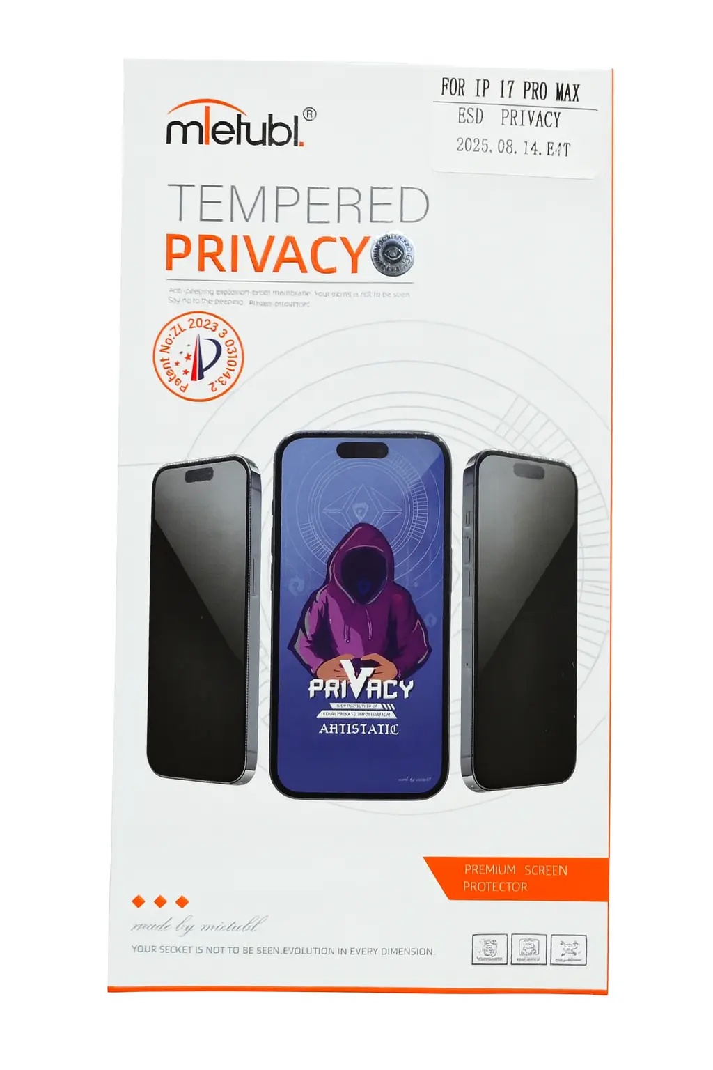 Iphone 17Pro max Privacy Glass protector
